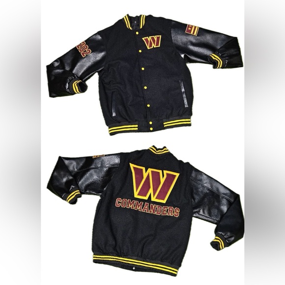 Other - Black and Yellow Commanders Varsity Jacket